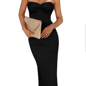 Sexy black tube dress